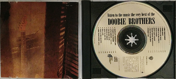 DOOBIE BROTHERS - LISTEN TO THE MUSIC THE VERY BEST OF DOOBIE BROTHERS - VINTAGE CLASSIC ROCK MUSIC - FRONT CD