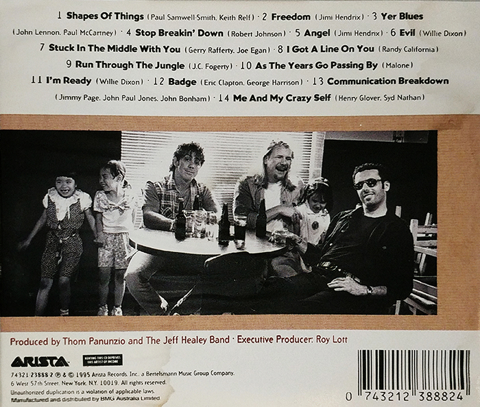 JEFF HEALEY - COVER TO COVER - VINTAGE CLASSIC BLUES ROCK MUSIC - BACK COVER