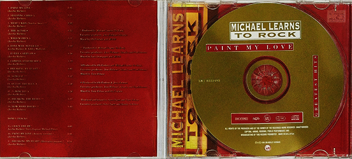 MICHAEL LEARNS TO ROCKS - PAINT MY LOVE GREATEST HITS - VINTAGE CLASSIC ROCK, SOLF ROCK MUSIC SONG - FRONT CD