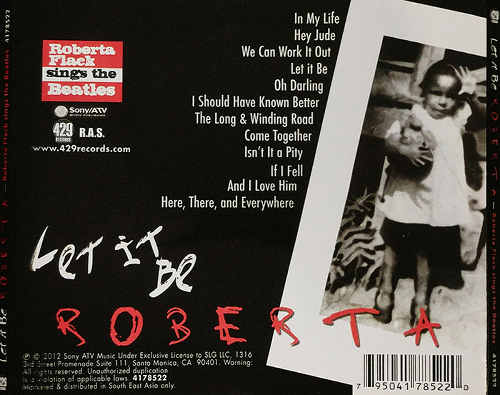 ROBERTA - LET IT BE - VINTAGE CLASSIC ROCK, BLUES, POP MUSIC - BACK COVER