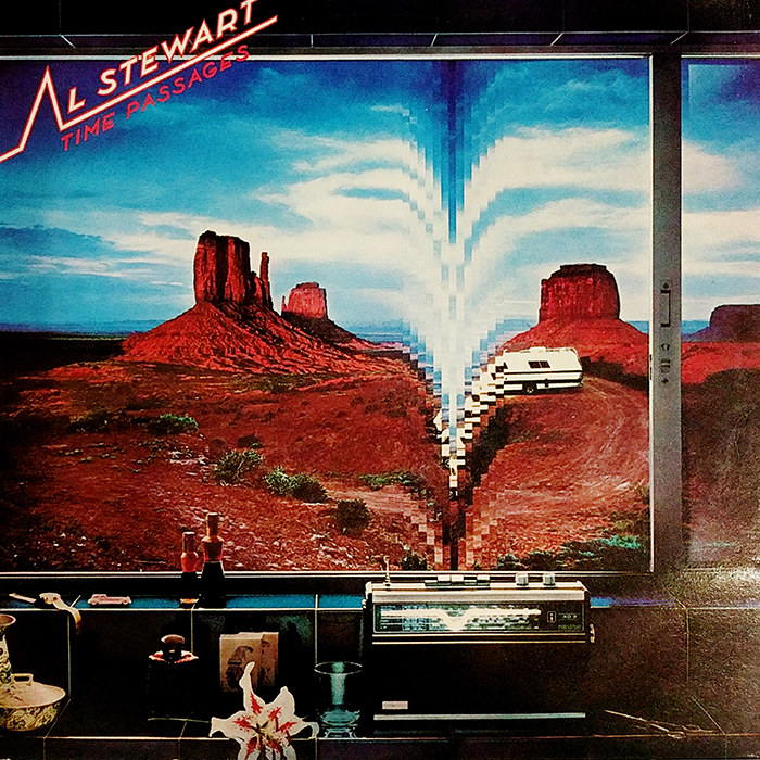 SYOKSYOKSONGSONG, BRAND RCA, AL STEWART, TIME PASSAGES, VINTAGE CLASSIC ROCK MUSIC, AMERICAN, 1978, FRONT COVER