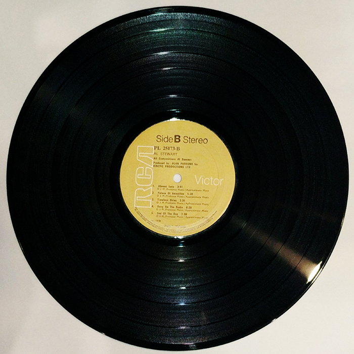 SYOKSYOKSONGSONG, BRAND RCA, AL STEWART, TIME PASSAGES, VINTAGE CLASSIC ROCK MUSIC, AMERICAN, 1978, SIDE B RECORD