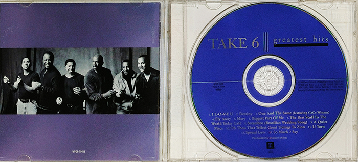 TAKE 6 - GREATEST HITS - VINTAGE CLASSIC GOSPEL MUSIC - FRONT CD