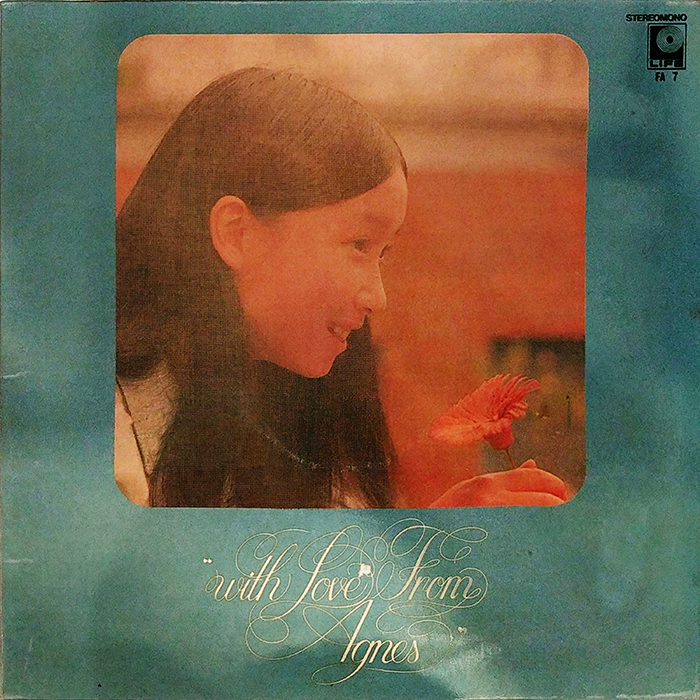 SYOKSYOKSONGSONG, Agnes Chan , WITH LOVE FROM AGNES, LIFE RECORDS, HONG KONG, 1973, VINTAGE CLASSIC POP MUSIC, FRONT COVER RECORD