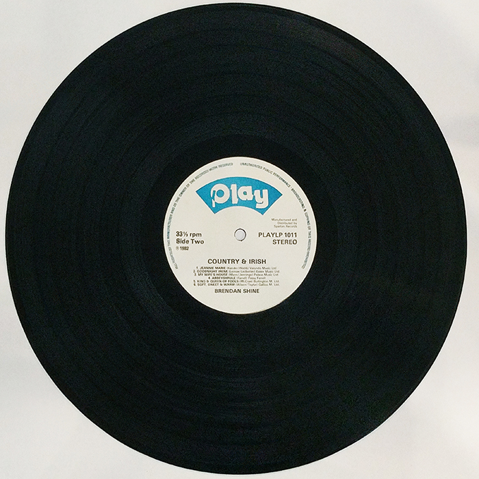 SYOKSYOKSONGSONG, Brendan Shine, Country And Irish, PLAY RECORDS, UK, 1975, VINTAGE CLASSIC Folk, World, Country MUSIC, SIDE TWO RECORD
