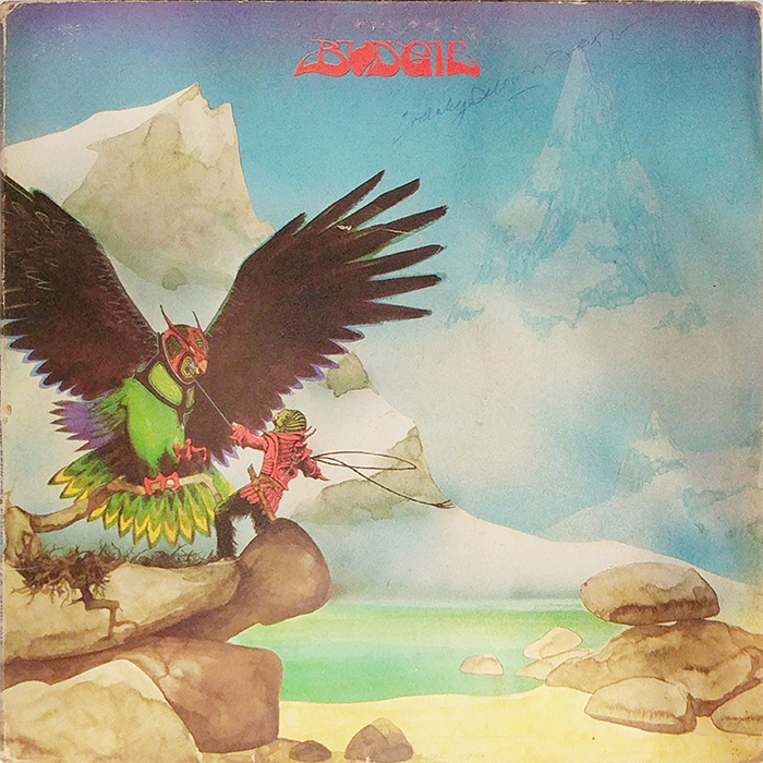 SYOKSYOKSONGSONG, Budgie, Never Turn Your Back On A Friend, MCA Records, UK, 1973, VINTAGE CLASSIC ROCK MUSIC, FRONT COVER RECORD