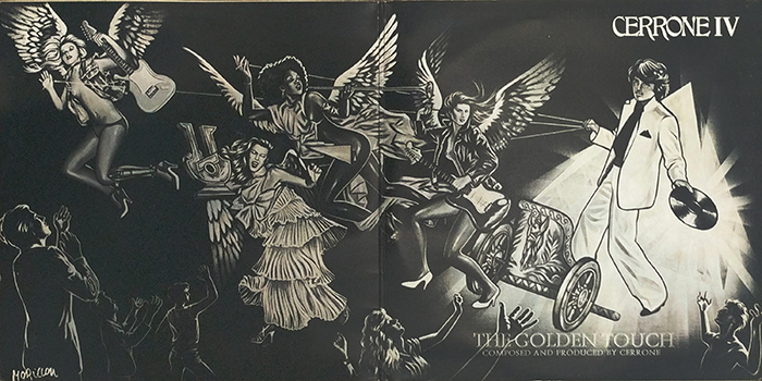 SYOKSYOKSONGSONG, CERRONE IV, THE GOLDEN TOUCH, MALLIGATOR RECORDS, CBS, US, 1978, VINTAGE CLASSIC DISCO MUSIC, CENTER COVER RECORD