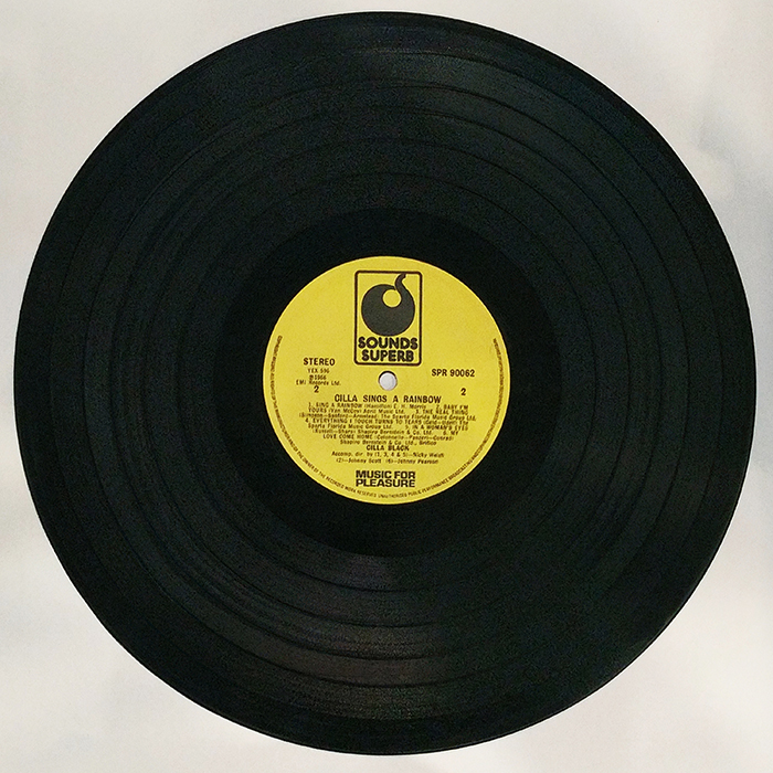 SYOKSYOKSONGSONG, CILLA BLACK, SINGS A RAINBOW, Sounds Superb RECORDS, UK, VINTAGE CLASSIC POP MUSIC, SIDE TWO RECORD