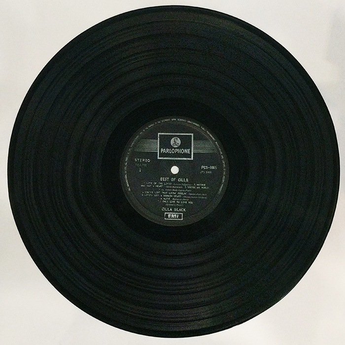 SYOKSYOKSONGSONG, CILLA BLACK, THE BEST OF CILLA BLACK, EMI RECORDS, UK, 1968, VINTAGE CLASSIC POP MUSIC, SIDE ONE RECORD