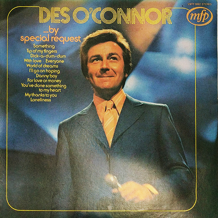 SYOKSYOKSONGSONG, DES OCONNOR, BY SPECIAL REQUEST, EMI RECORDS, UK, 1969, VINTAGE CLASSIC POP MUSIC, FRONT COVER RECORD