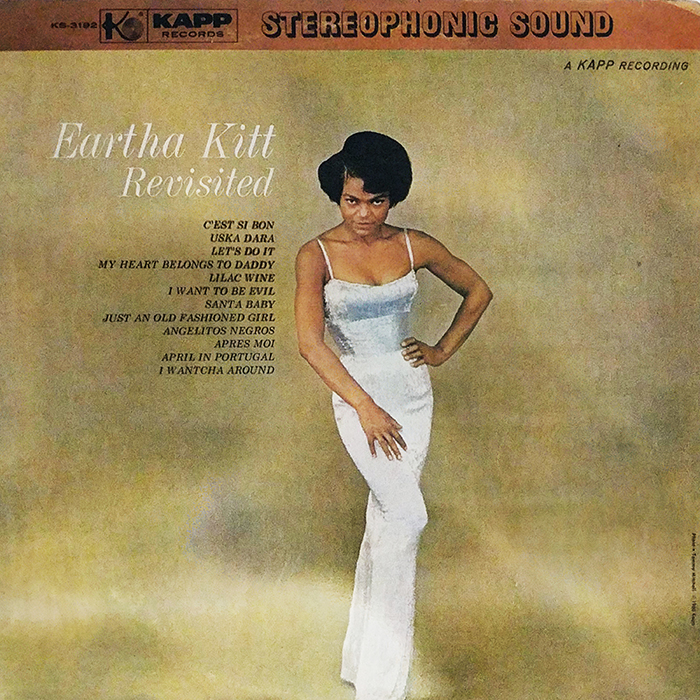 SYOKSYOKSONGSONG, Eartha Kitt, Revisited, KAPP RECORDS, UK, 1960, VINTAGE CLASSIC JAZZ, POP MUSIC, FRONT COVER RECORD