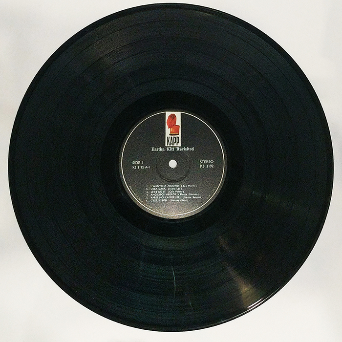 SYOKSYOKSONGSONG, Eartha Kitt, Revisited, KAPP RECORDS, UK, 1960, VINTAGE CLASSIC JAZZ, POP MUSIC, SIDE ONE RECORD