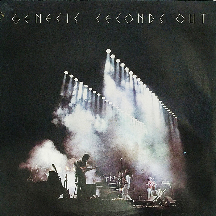 SYOKSYOKSONGSONG, GENESIS, SECONDS OUT, CHARISMA RECORDS, ENGLISH, 1977, VINTAGE CLASSIC ROCK MUSIC, FRONT COVER RECORD