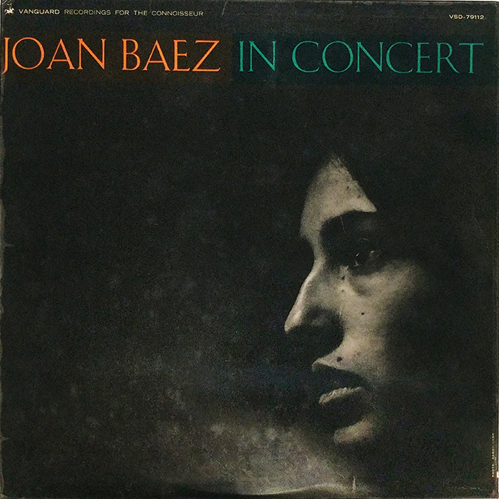 SYOKSYOKSONGSONG, Joan Baez, In Concert, Vanguard RECORDS, UK, 1971, VINTAGE CLASSIC ROCK MUSIC, FRONT COVER RECORD