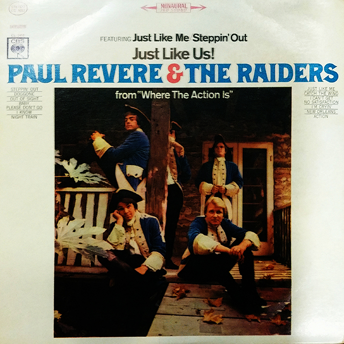 SYOKSYOKSONGSONG, PAUL REVERE & THE RAIDERS, JUST LIKE US, Boise, Idaho, United States, 1958, VINTAGE CLASSIC POP, ROCK MUSIC - FRONT COVER RECORD