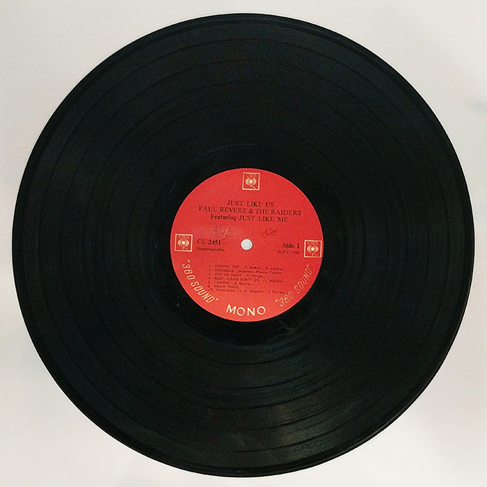 SYOKSYOKSONGSONG, PAUL REVERE & THE RAIDERS, JUST LIKE US, Boise, Idaho, United States, 1958, VINTAGE CLASSIC POP, ROCK MUSIC - SIDE ONE RECORD