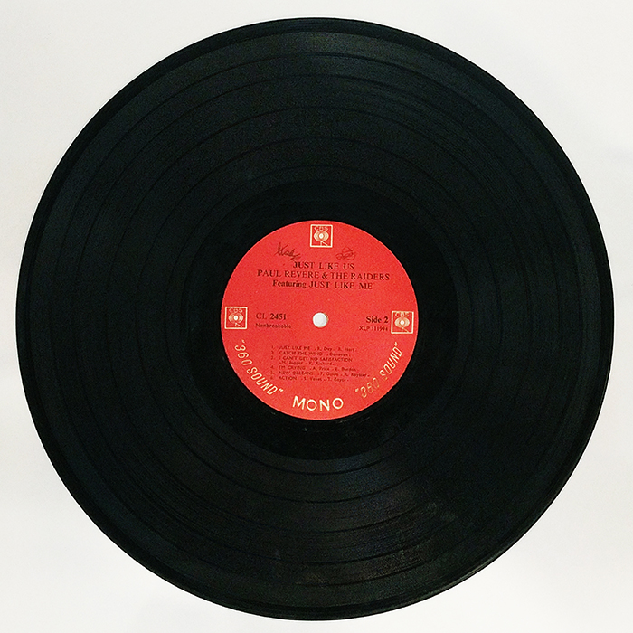 SYOKSYOKSONGSONG, PAUL REVERE & THE RAIDERS, JUST LIKE US, Boise, Idaho, United States, 1958, VINTAGE CLASSIC POP, ROCK MUSIC - SIDE TWO RECORD