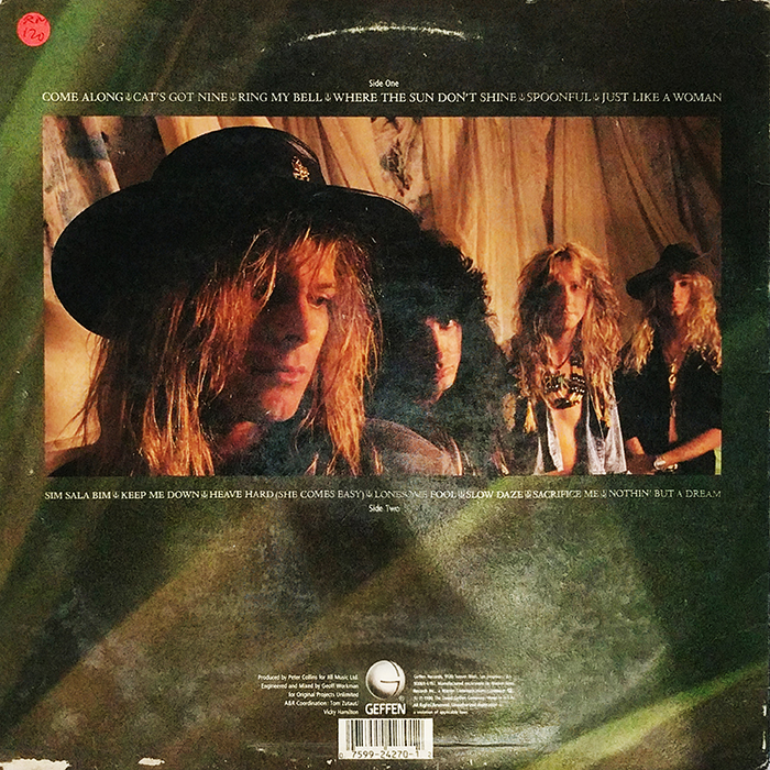 SYOKSYOKSONGSONG, Salty Dog, Every Dog Has Its Day, Geffen Records, US, 1990, VINTAGE CLASSIC ROCK MUSIC, BACK COVER RECORD