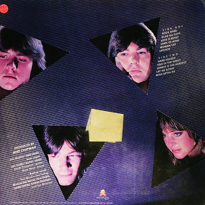 SYOKSYOKSONGSONG, Suzi Quatro, Rock Hard, Dreamland Records, AUSTRALIA, 1980, VINTAGE CLASSIC ROCK MUSIC, BACK COVER RECORD