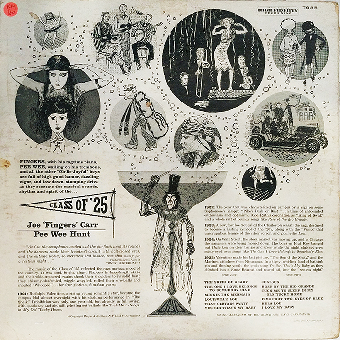 SYOKSYOSKSONGSONG, Class Of 25, CAPITOL RECORDS, US, 1958, VINTAGE CLASSIC JAZZ MUYSIC, BACK COVER RECORD